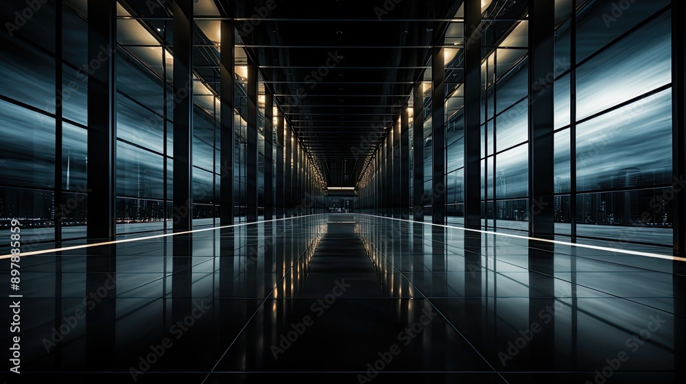 modern dark corridor modern dark corridor