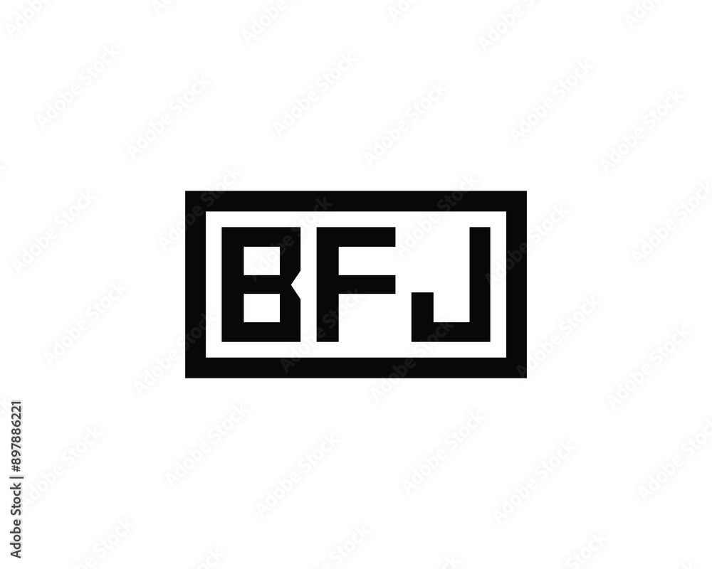 BFJ Logo design vector template. BFJ logo design. BFJ Logo design vector template. BFJ logo design.