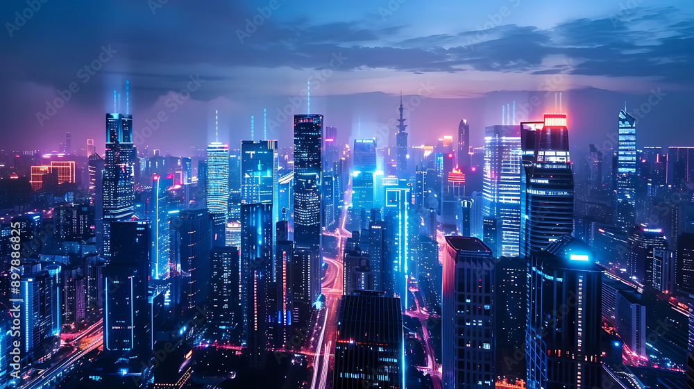 Obraz premium future city