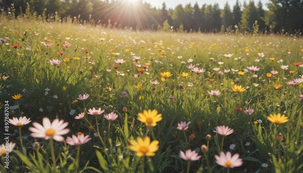 Obraz premium Flower-Speckled Meadow