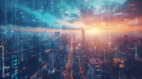 Wallpaper Mural future city skyline Torontodigital.ca