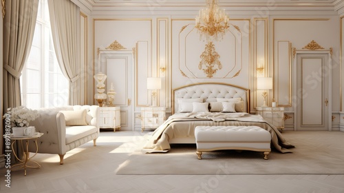 elegant gold and white modern photo