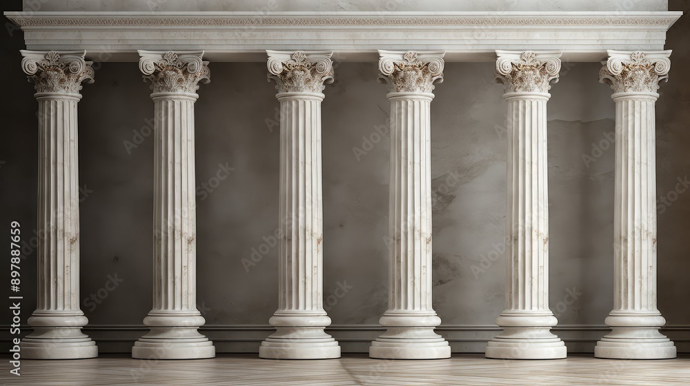 Fototapeta premium grandeur white pillars