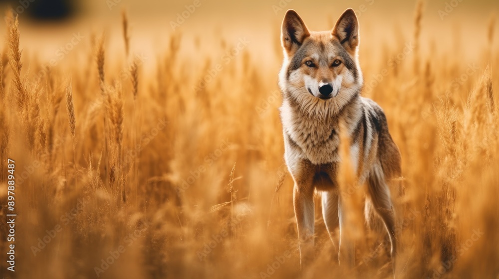 Wolf in a Golden Field Wolf in a Golden Field