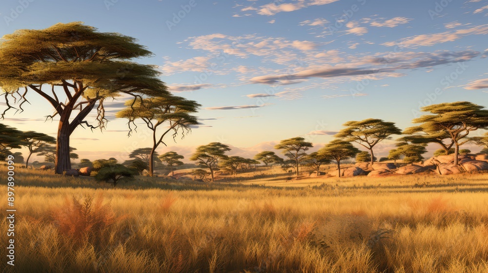 Obraz premium contrast acacia trees