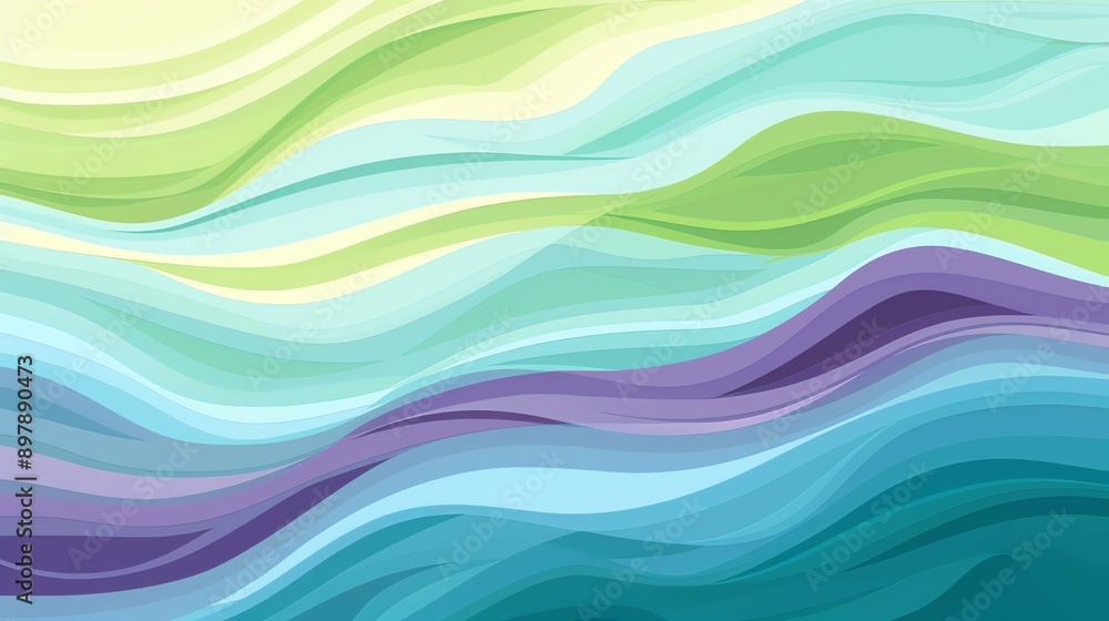 Abstract Blue Green Purple Wavy Background. Abstract Blue Green Purple Wavy Background.