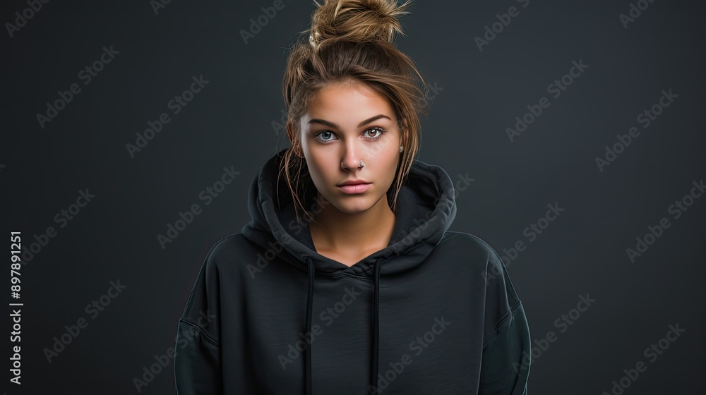 messy person gray background messy person gray background