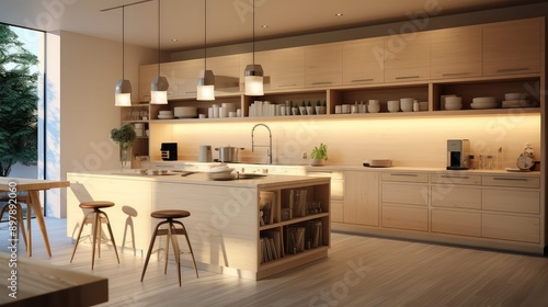 Wallpaper Mural sleek pale wood Torontodigital.ca