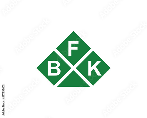 Free Download BFK logo design vector template. BFK logo design. - GFXLoad