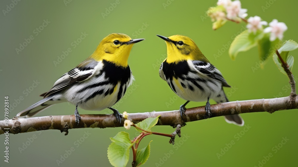 display black throated green warbler display black throated green warbler