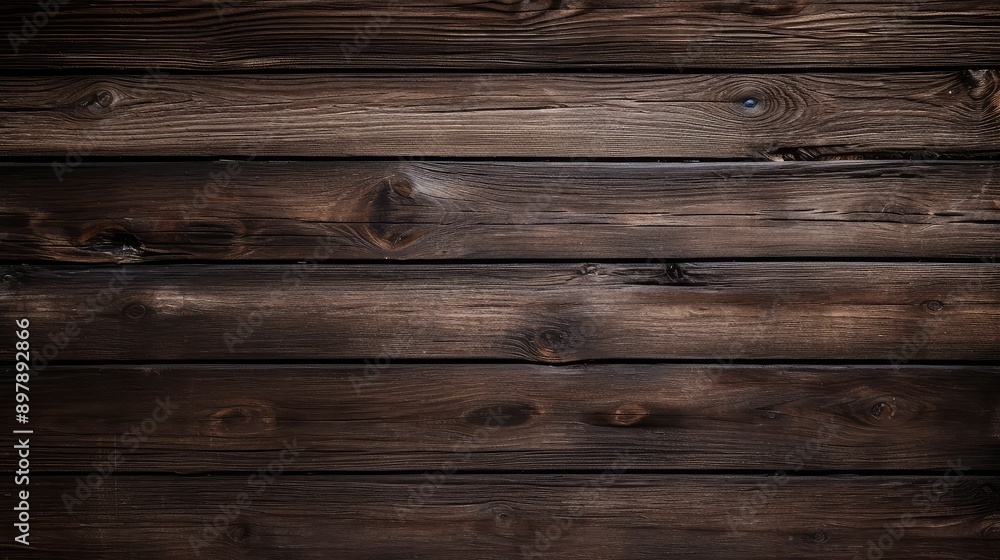 Obraz premium distressed dark wood plank texture