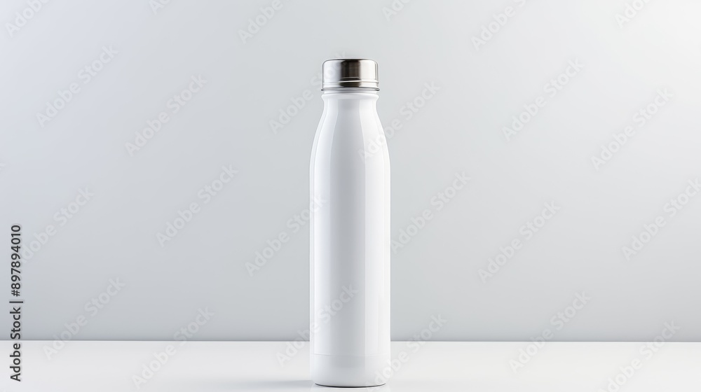 modern water bottle on white modern water bottle on white