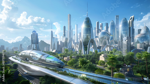 future city skyline