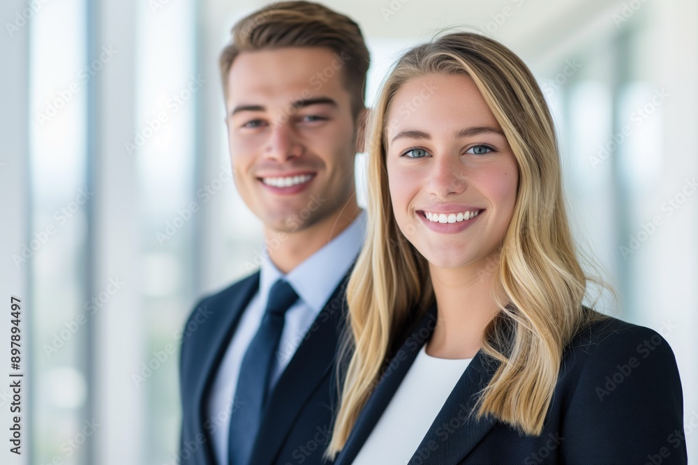 Confident Young Business Professionals in Corporate Environment Confident Young Business Professionals in Corporate Environment