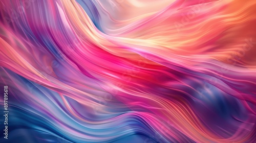 Wallpaper Mural Swirling waves of vibrant colors blending into each other Torontodigital.ca