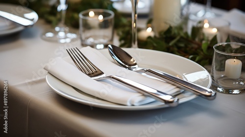 knives silverware on table