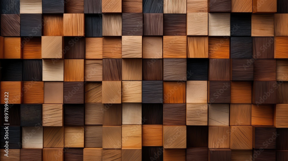 geometric abstract wood
