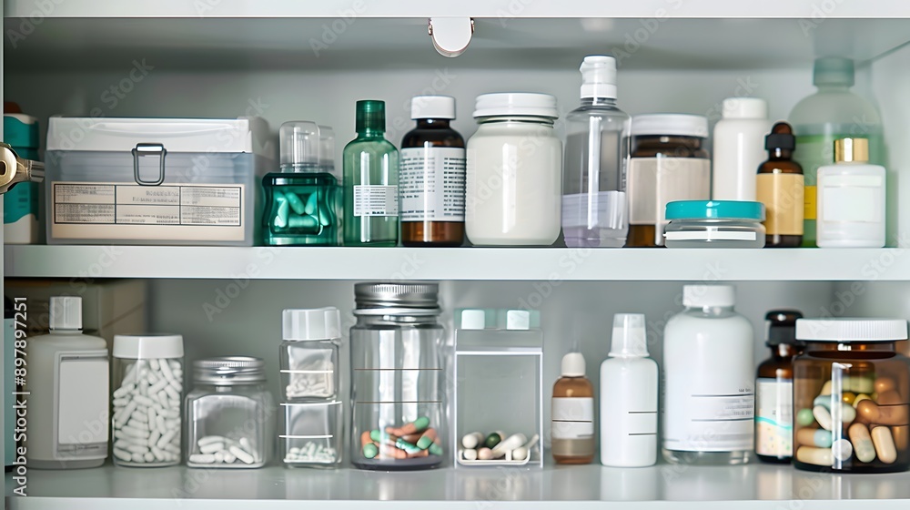 Medicine Cabinet Full of Pills and Bottles Medicine Cabinet Full of Pills and Bottles