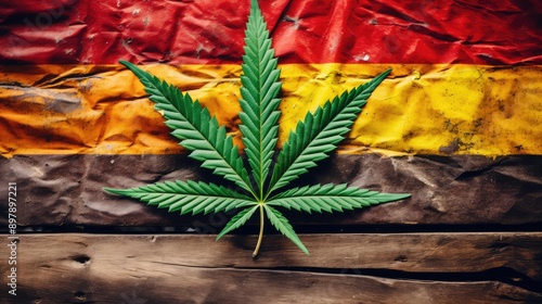 close marijuana leaf rasta photo