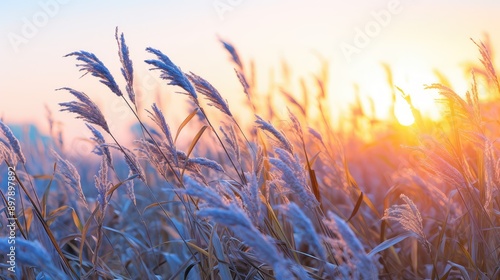 stalks blue corn background photo