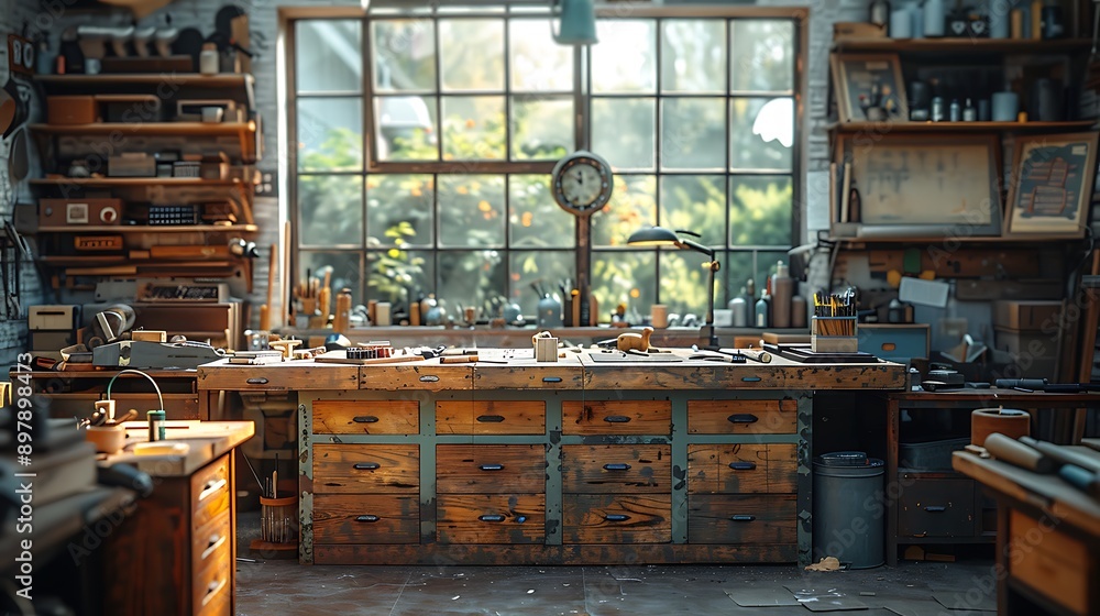 A cinematic photograph of a crafting workbench, neatly organized craft tools and materials, early morning light creating a serene ambiance, detailed textures of tools and materials, A cinematic photograph of a crafting workbench, neatly organized craft tools and materials, early morning light creating a serene ambiance, detailed textures of tools and materials,