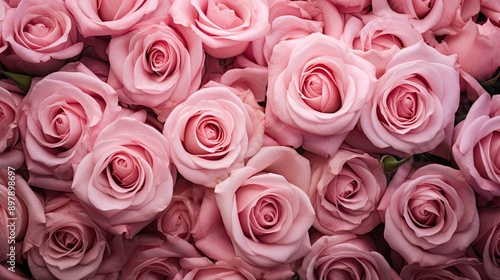 Fototapeta Naklejka Na Ścianę i Meble -  natural bed of pink roses