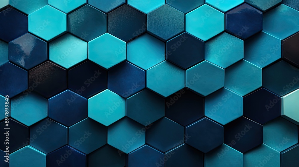 symmetrical blue hexagons symmetrical blue hexagons