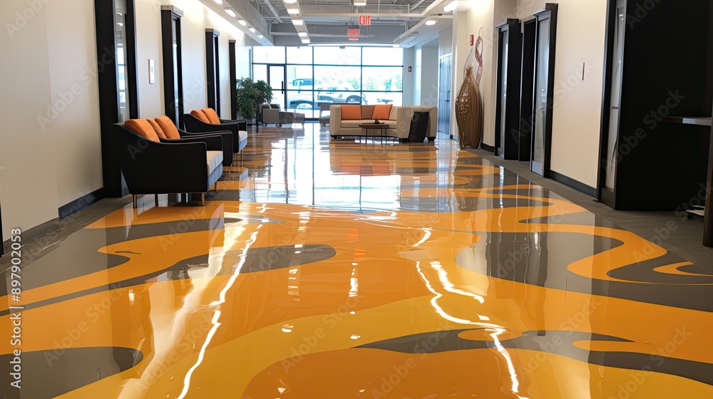 Obraz premium commercial floor epoxy