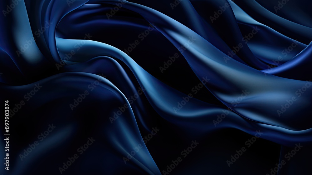 Obraz premium folds dark blue fabric