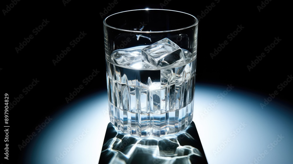 unique glass of water with ice unique glass of water with ice