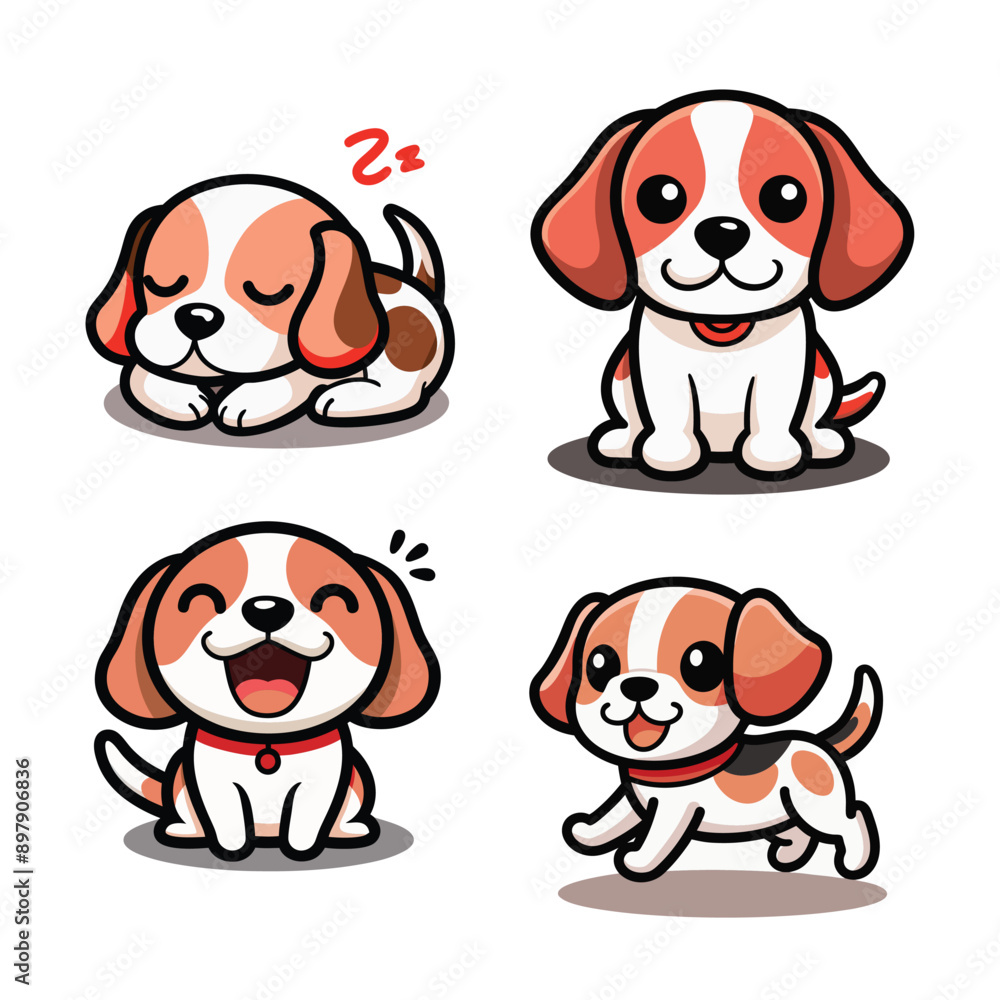cute dog set illustration cute dog set illustration