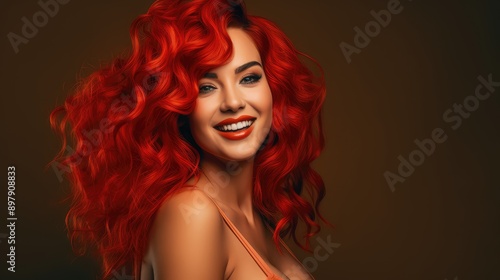 vibrant red wig