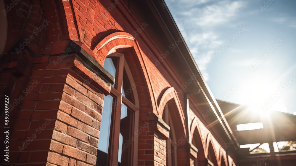 Obraz premium building red painted brick