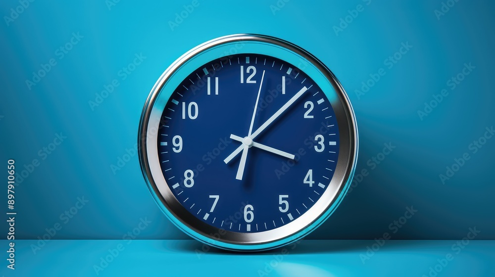 hands clock on blue background hands clock on blue background