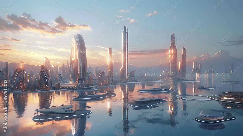 Fototapeta premium future city