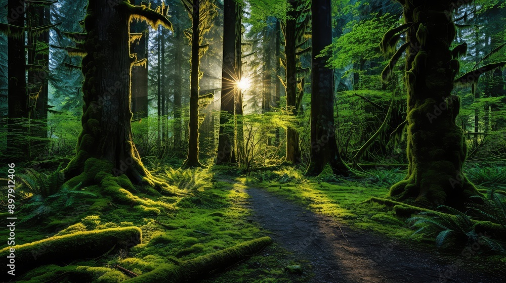 Obraz premium magical green goddess