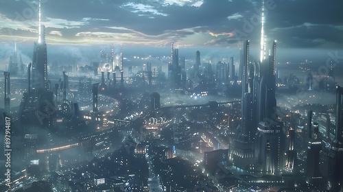 futuristic city