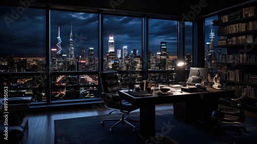 Wallpaper Mural photo office dark Torontodigital.ca