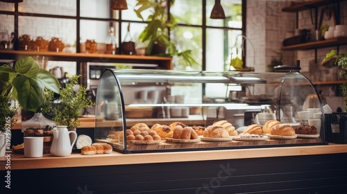 darkwood coffee shop countertop photo