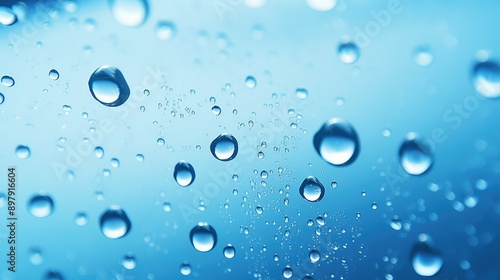 Wallpaper Mural sky water drops blue Torontodigital.ca