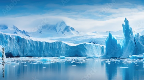 Wallpaper Mural peaks deep blue Torontodigital.ca