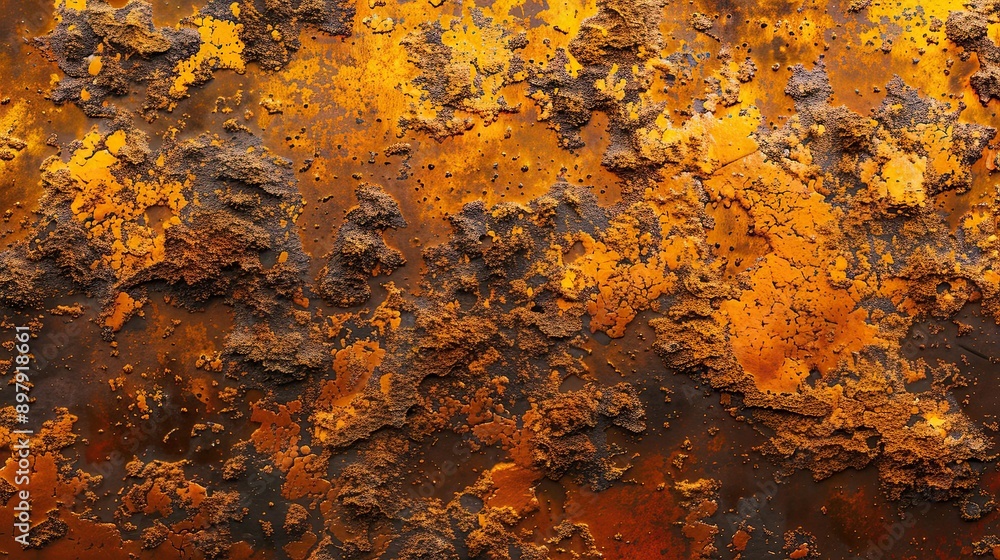 Close-up of corroded metal with intricate rust patterns and vibrant orange tones Close-up of corroded metal with intricate rust patterns and vibrant orange tones
