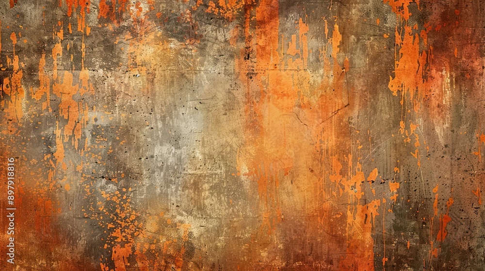 Rusty shabby background with layered textures and a mix of orange and brown rust Rusty shabby background with layered textures and a mix of orange and brown rust