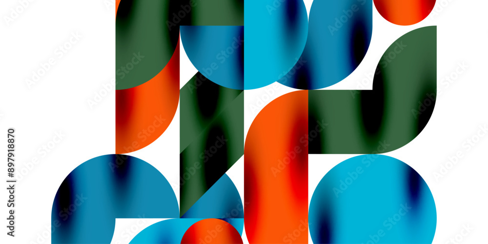 Shadow effect shiny circles and round triangles geometric modern art. Vector Illustration For Wallpaper, Banner, Background, Card, Book Illustration, landing page Shadow effect shiny circles and round triangles geometric modern art. Vector Illustration For Wallpaper, Banner, Background, Card, Book Illustration, landing page