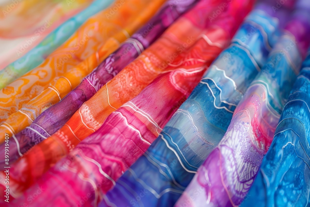 Abstract Rainbow Fabric Texture. Abstract Rainbow Fabric Texture.