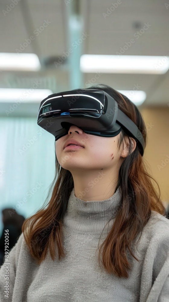 Person using AR for educational purposes Person using AR for educational purposes