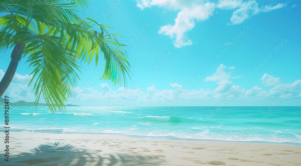 beach with palm trees beach with palm trees