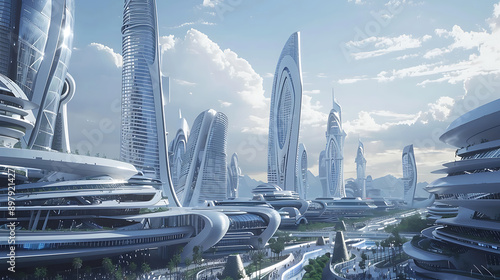 Fototapeta Naklejka Na Ścianę i Meble -  future city