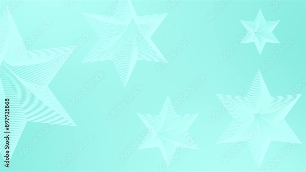 Cyan color simple and elegant 3d stars minimal geometrical loop able background Cyan color simple and elegant 3d stars minimal geometrical loop able background