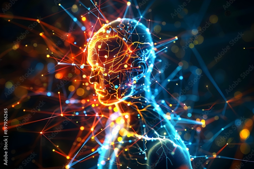 Visually Captivating Abstract Representation of the Interconnected Systems of the Human Body Visually Captivating Abstract Representation of the Interconnected Systems of the Human Body